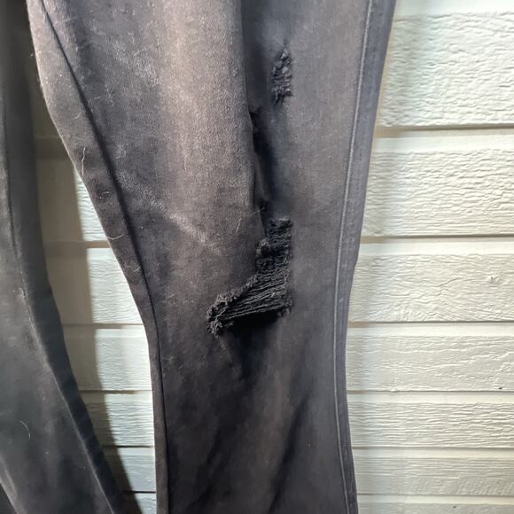 Judy Blue Black Denim Jeans distressed 15 32 eclipse tummy control flare NWT - Picture 5 of 16